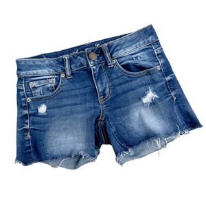 American Eagle Jean Shorts Super Stretch Denim Shorts Size 2 27"